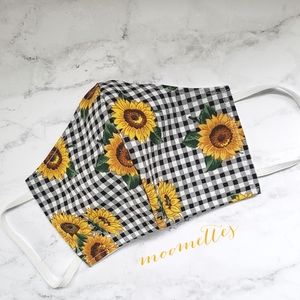 Face Mask Sunflower Fall Handmade USA